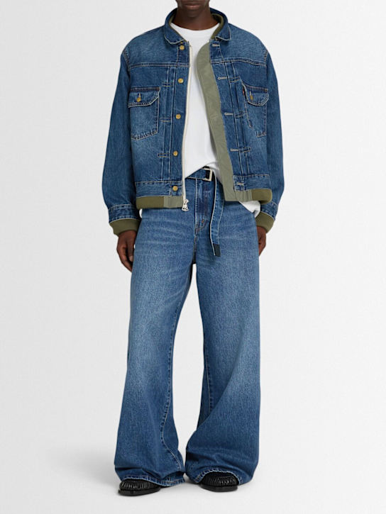 Sacai: Reversible Levi's denim & twill jacket - men_1 | Luisa Via Roma