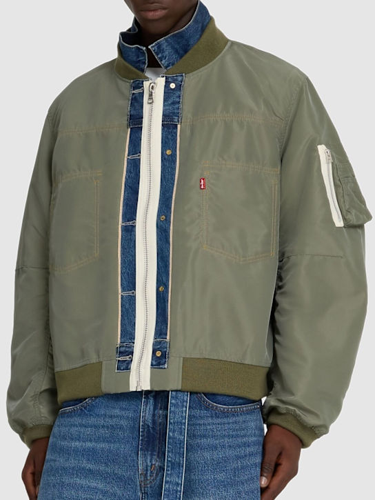 Reversible levi's denim & twill jacket - Sacai - Men  | Luisaviaroma