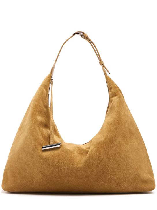 Liffner: Pillow Hobo suede shoulder bag - women_0 | Luisa Via Roma