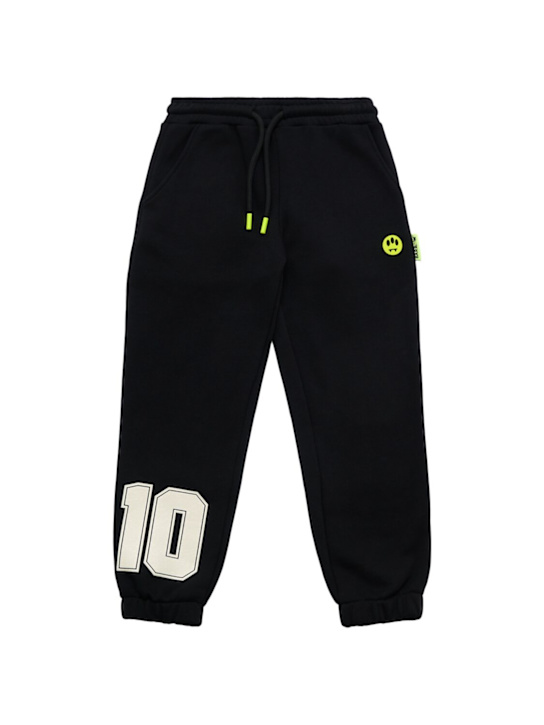 Barrow: Cotton sweatpants - Black - kids-boys_0 | Luisa Via Roma