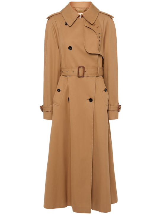 Chloé: Long cotton trench coat - women_0 | Luisa Via Roma