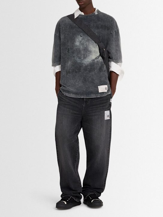 Mihara Yasuhiro: Easy waist cotton jeans - Black - men_1 | Luisa Via Roma