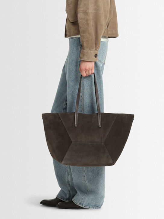 Brunello Cucinelli: Bolso tote de piel - Corvino - women_1 | Luisa Via Roma