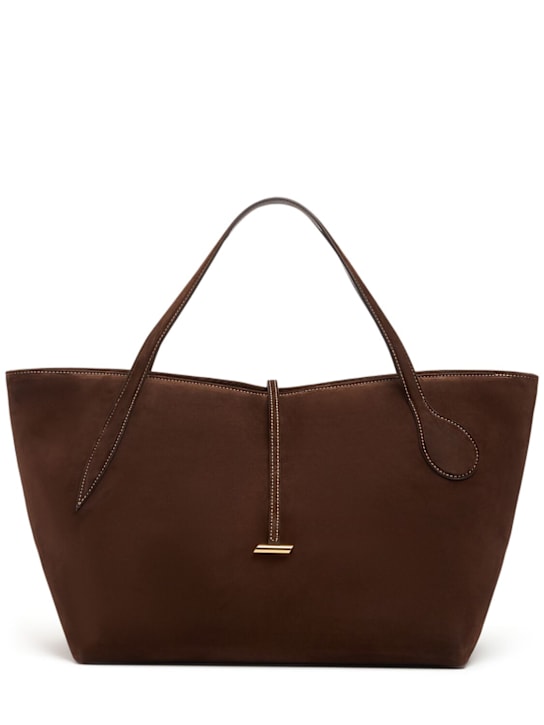 Liffner: Zip Penne suede tote bag - women_0 | Luisa Via Roma