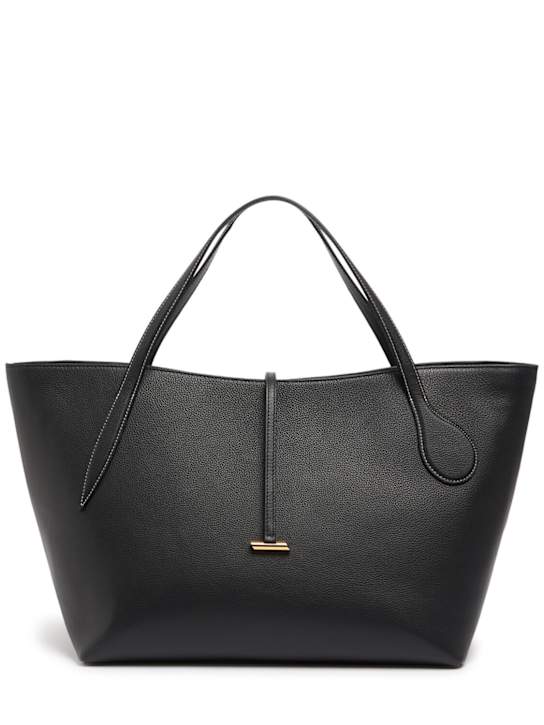 Liffner: Zip Penne grained leather tote bag - women_0 | Luisa Via Roma