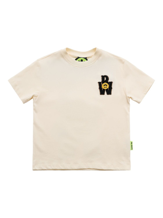 Barrow: Printed cotton jersey t-shirt - オフホワイト - kids-boys_0 | Luisa Via Roma