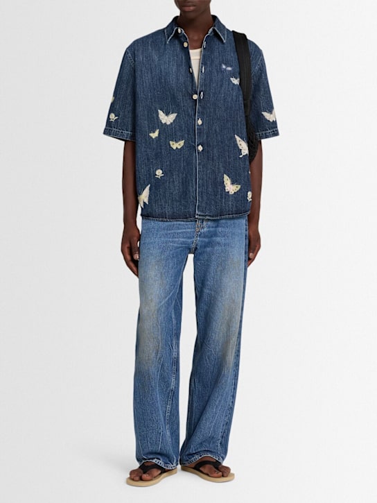 Our Legacy: Beyond printed denim shirt - Blue - men_1 | Luisa Via Roma