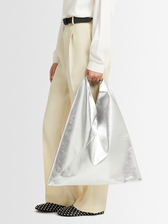 MM6 Maison Margiela: Classic Japanese laminated tote bag - women_1 | Luisa Via Roma