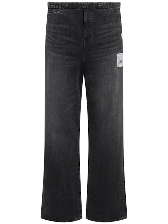 Mihara Yasuhiro: Easy waist cotton jeans - Black - men_0 | Luisa Via Roma