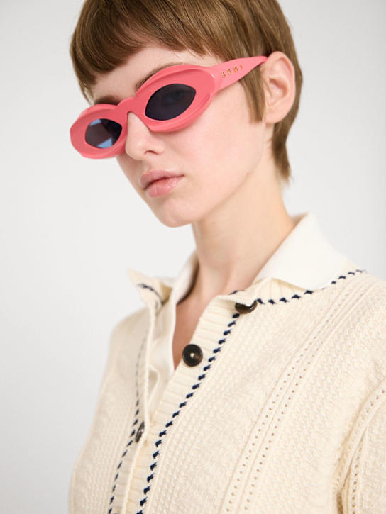 Dark Doodad pink acetate sunglasses - Thumbnail 2