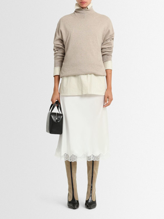 The Row: Suéter de punto de cashmere - Beige Melange - women_1 | Luisa Via Roma
