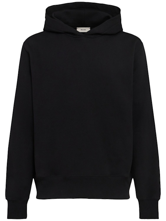 The Core: Hoodie aus Baumwollfleece - Schwarz - men_0 | Luisa Via Roma