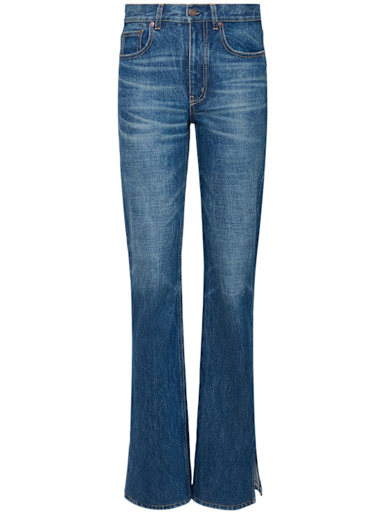 Chloé: High rise straight jeans - Blue - women_0 | Luisa Via Roma