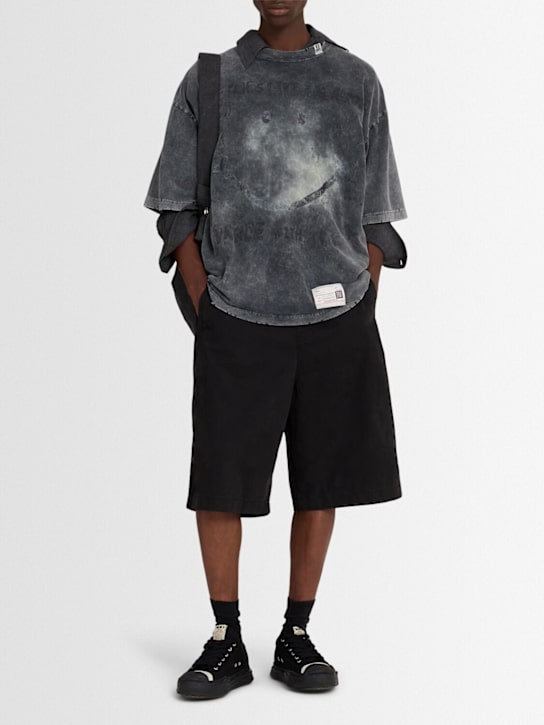 Mihara Yasuhiro: Bleached cotton t-shirt - men_1 | Luisa Via Roma