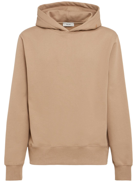 The Core: Cotton sweatshirt hoodie - Camel - men_0 | Luisa Via Roma