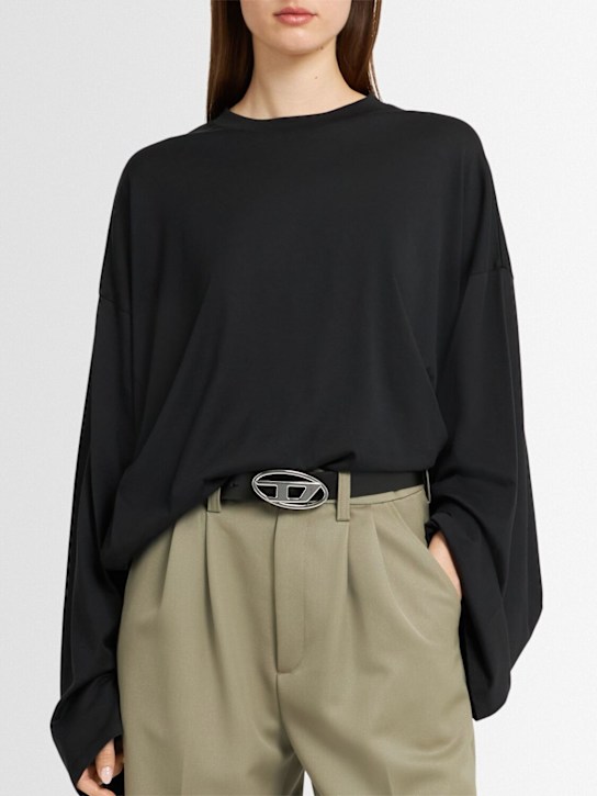 Diesel: 3cm 1DR Reversible leather belt - women_1 | Luisa Via Roma