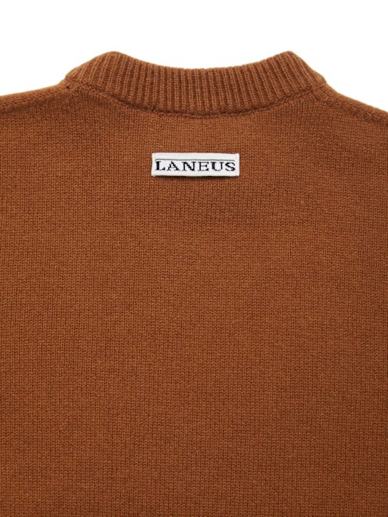 Laneus: Wool blend knit sweater - ブラウン - kids-boys_1 | Luisa Via Roma