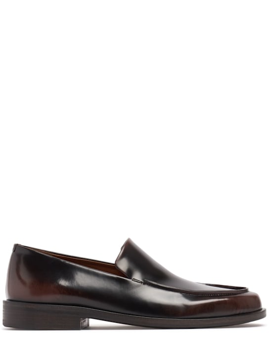 Marsell: Mocasso leather loafers - Dark Brown - women_0 | Luisa Via Roma