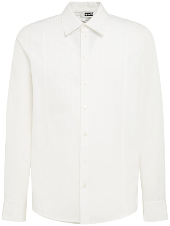 Eenk: Layered cotton shirt - White - men_0 | Luisa Via Roma