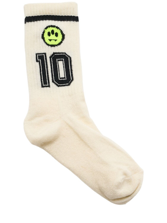 Barrow: Calcetines de algodón con estampado - Blanco Opaco - kids-boys_0 | Luisa Via Roma