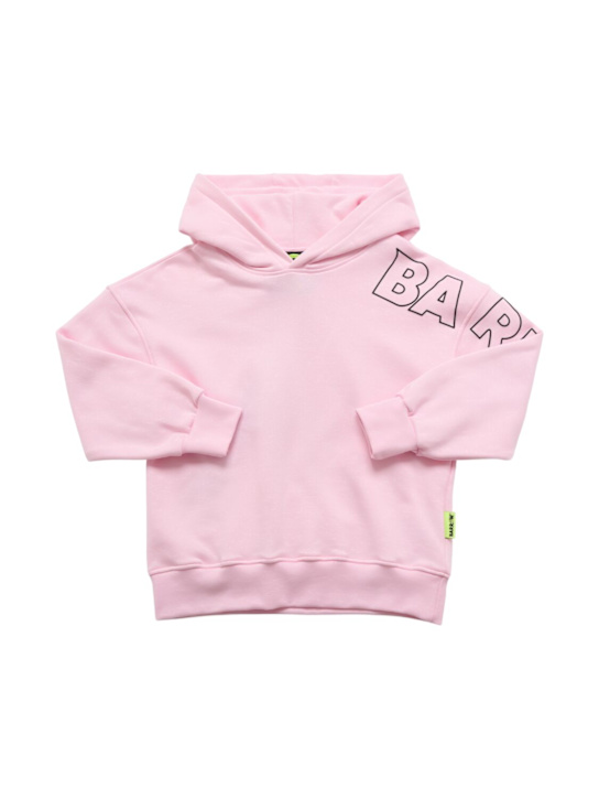 Barrow: Felpa in cotone con cappuccio - Rosa - kids-girls_0 | Luisa Via Roma