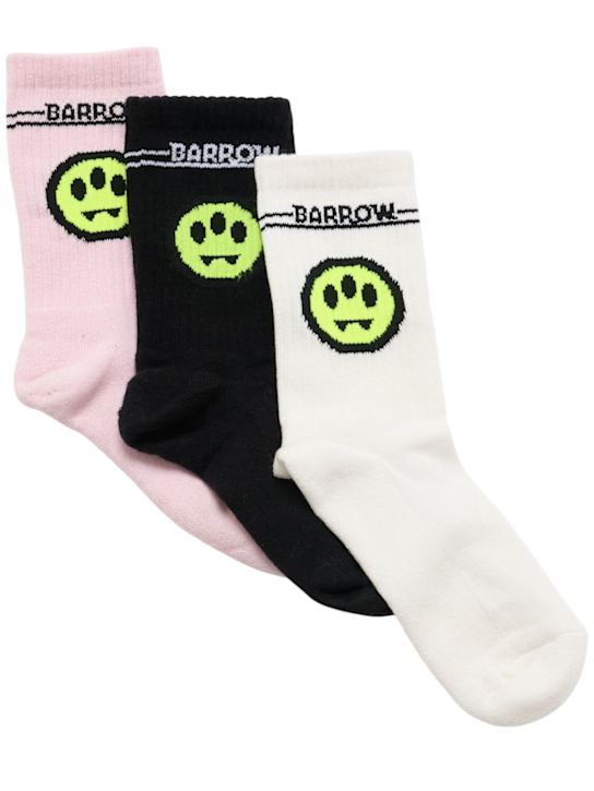 Barrow: Pack of 3 cotton blend socks - マルチカラー - kids-boys_0 | Luisa Via Roma