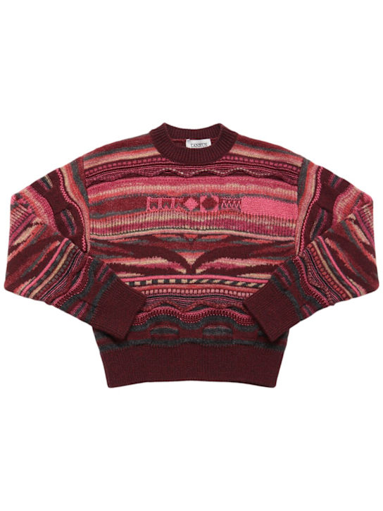 Laneus: Wool blend knit sweater - マルチカラー - kids-girls_0 | Luisa Via Roma