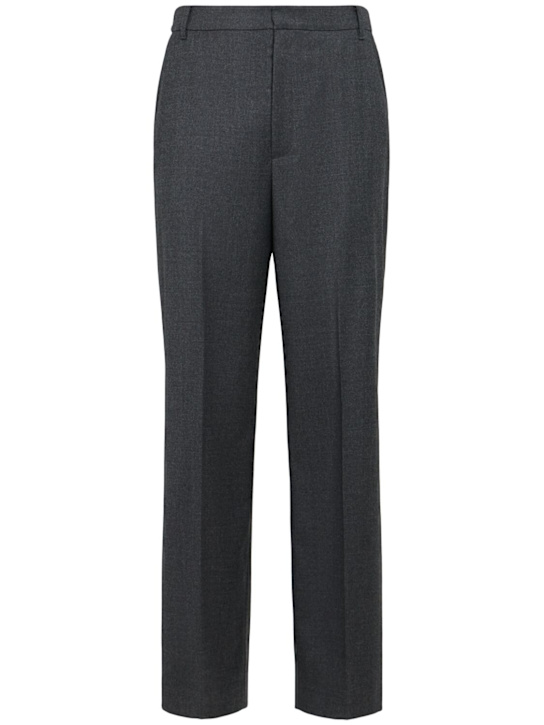 Eenk: Wool straight pants - Grey - men_0 | Luisa Via Roma