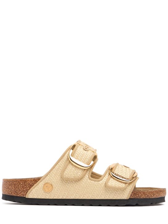 BIRKENSTOCK: Arizona Big Buckle raffia sandals - women_0 | Luisa Via Roma