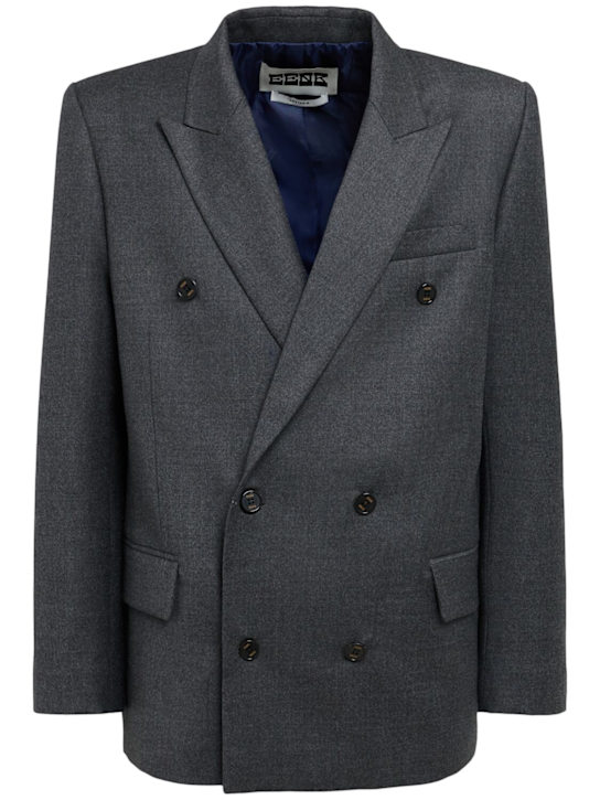 Eenk: Double breasted blazer - Grey - men_0 | Luisa Via Roma