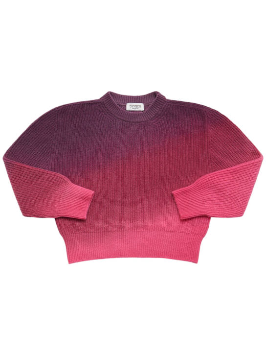 Laneus: Wool knit sweater - ピンク - kids-girls_0 | Luisa Via Roma