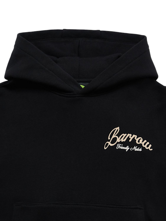 Barrow: Printed cotton hoodie - Black - kids-boys_1 | Luisa Via Roma