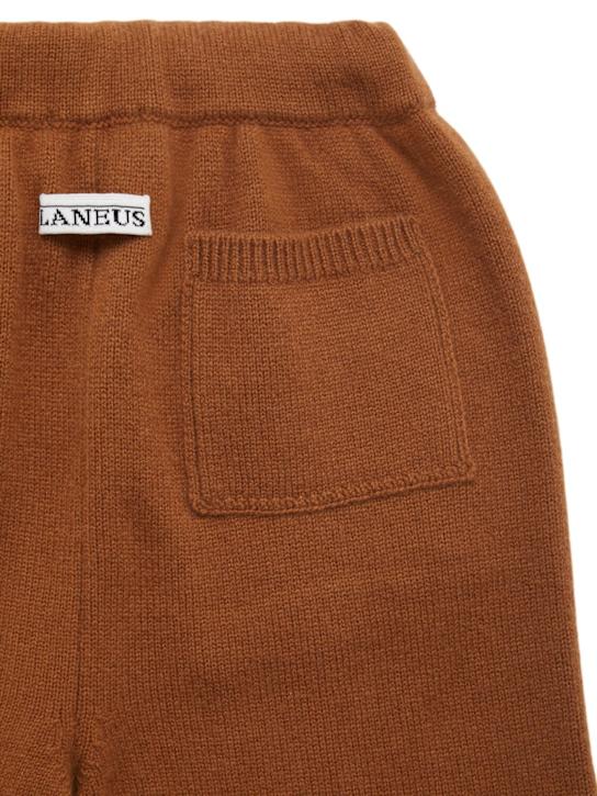 Laneus: Wool blend knit pants - ブラウン - kids-boys_1 | Luisa Via Roma
