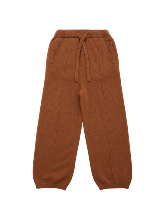 Laneus: Wool blend knit pants - ブラウン - kids-boys_0 | Luisa Via Roma