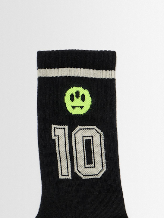 Barrow: Printed cotton blend socks - Black - kids-boys_1 | Luisa Via Roma