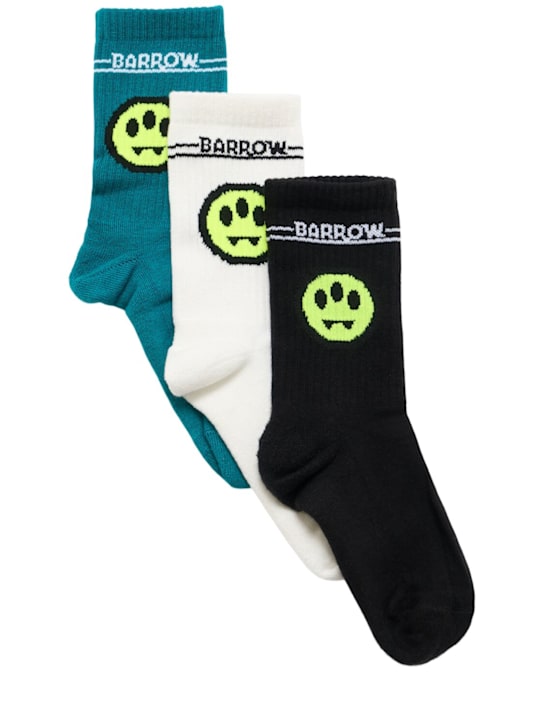 Barrow: Pack of 3 cotton blend socks - Multicolor - kids-boys_0 | Luisa Via Roma