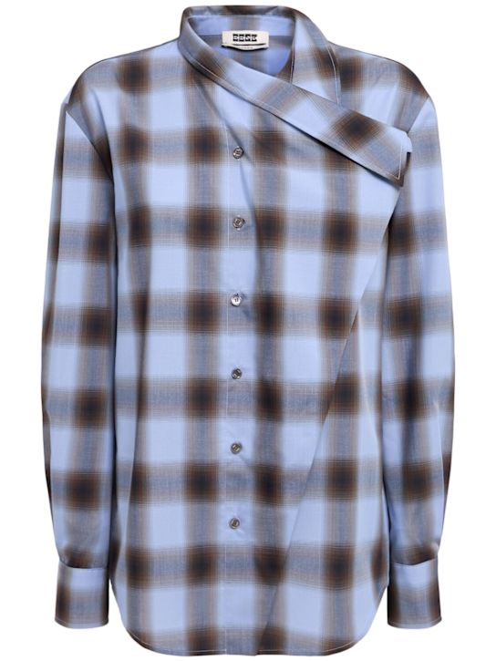 Eenk: Multi-way rayon blend shirt - Multicolor - women_0 | Luisa Via Roma