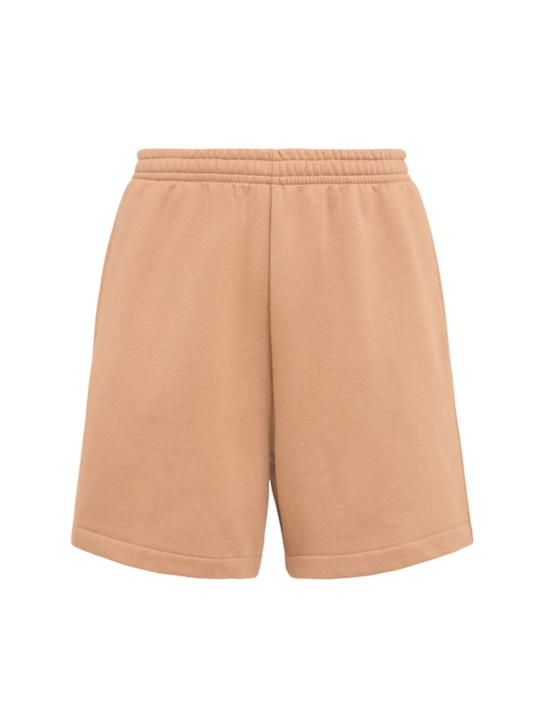 The Core: Cotton sweat shorts - Camel - men_0 | Luisa Via Roma