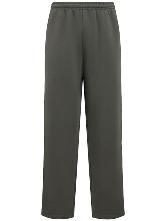 The Core: Straight cotton sweatpants - Military Green - men_0 | Luisa Via Roma