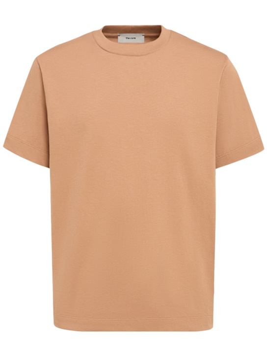 The Core: Classic cotton jersey t-shirt - Camel - men_0 | Luisa Via Roma