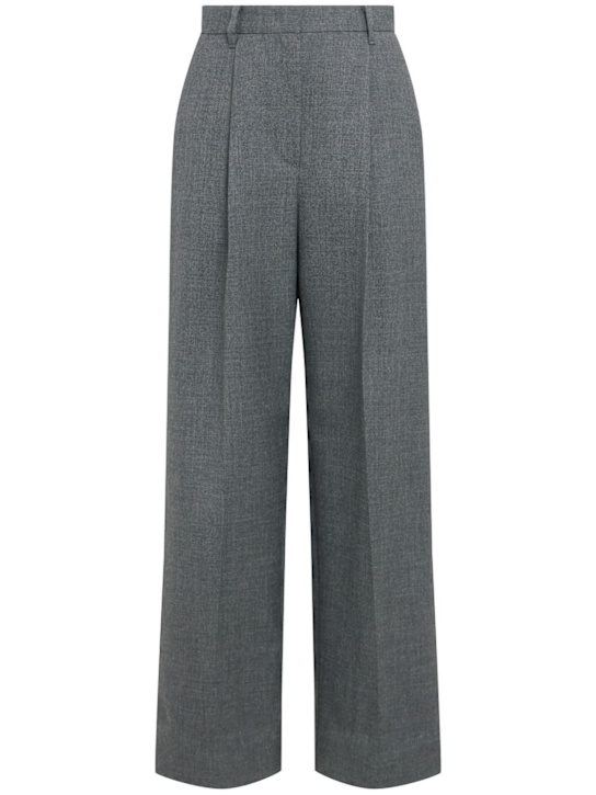 Eenk: Pleated wool pants - Grey - women_0 | Luisa Via Roma