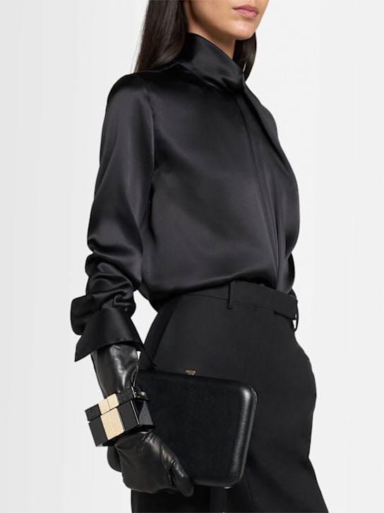 Tom Ford: Minaudiere supple grained leather clutch - women_1 | Luisa Via Roma