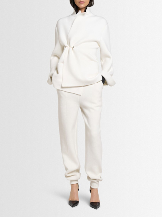 Tom Ford: Compact virgin wool blend slim pants - women_1 | Luisa Via Roma