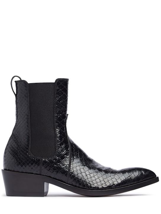 Tom Ford: 40mm Python embossed Chelsea boots - women_0 | Luisa Via Roma