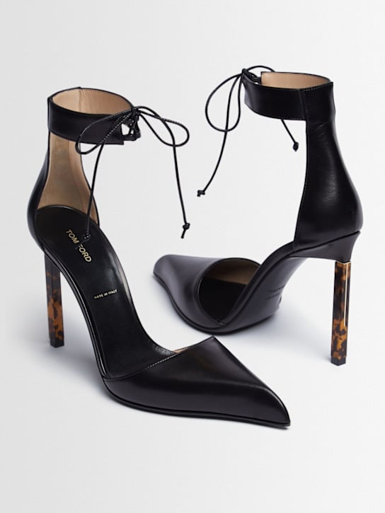 Tom Ford: 105mm Leather pumps w/ankle strap - women_1 | Luisa Via Roma