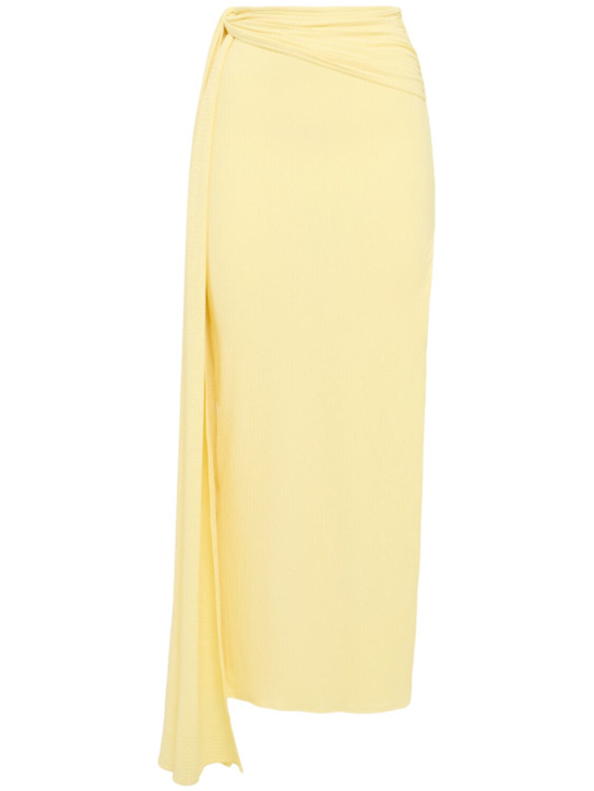 Lama Jouni: Falda larga de jersey - Amarillo - women_0 | Luisa Via Roma