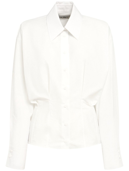 The Attico: Corset cotton poplin shirt - women_0 | Luisa Via Roma