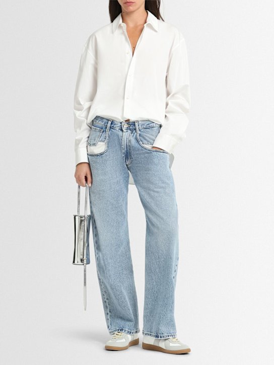 Maison Margiela: 5-pocket baggy denim jeans - women_1 | Luisa Via Roma