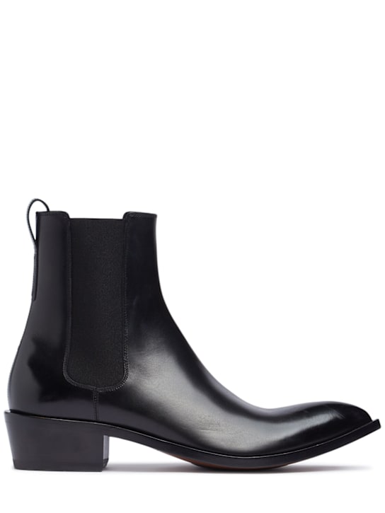 Tom Ford: Burnished leather Chelsea boots - men_0 | Luisa Via Roma