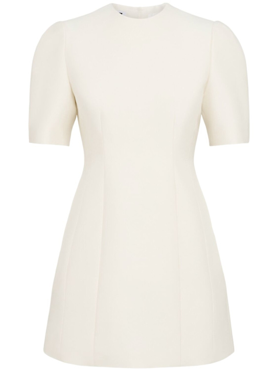 Eenk: Short sleeve wool blend mini dress - White - women_0 | Luisa Via Roma